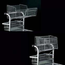 Cesta de arame para carrinho de compras cash ST