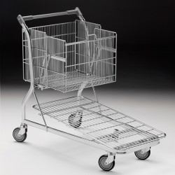 Carrinho de Compras Arame com Cesta Regulável Carrinho de Compras Arame com Cesta Regulável