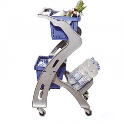 Carro de compras com 2 cestas Carro de compras com 2 cestas