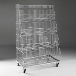 Cesta de arame empilhável