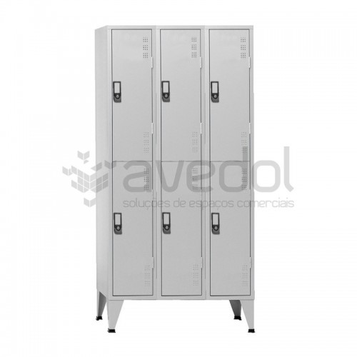 Cacifo Vestiário Triplo com 6 Portas