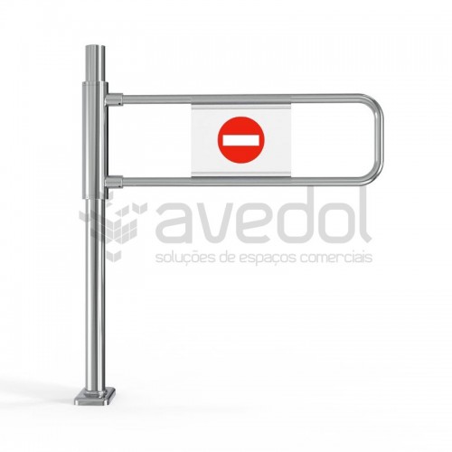 Cancela bidirecional com fecho para Lojas