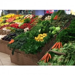 Expositor Caixas Fruta Imitação Madeira