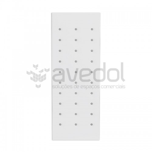 Painel de madeira com 20 encaixes PK para fixar na parede de Lojas