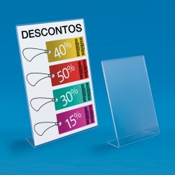 Display inclinado para folhetos Display inclinado para folhetos