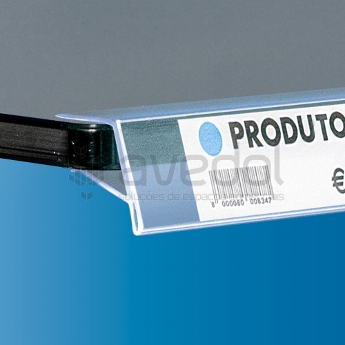 Perfil Porta-preço para Prateleira de Vidro