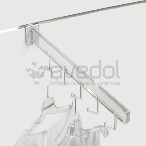 Gancho plástico com 5 cabides para painel multi-sistema