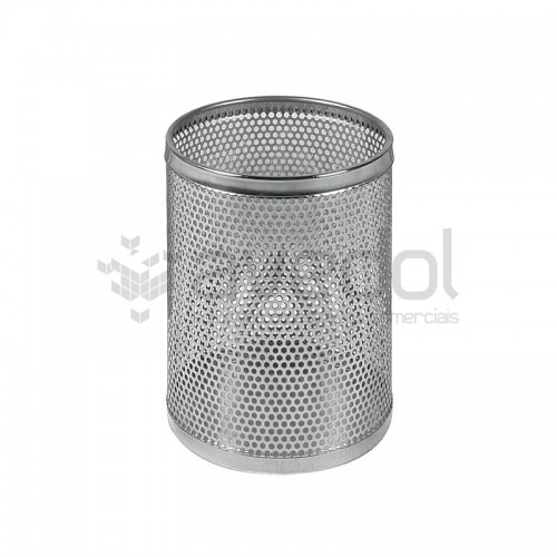 Papeleira com chapa perfurada de inox