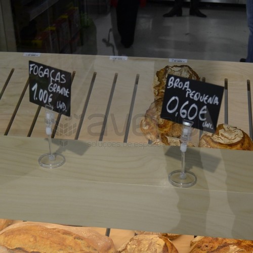 Suporte Base com Pinça para Etiquetas Preço Cor Transparente