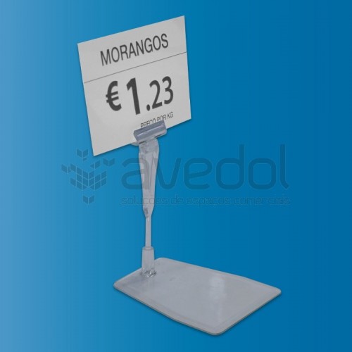 Base com pinça para etiquetas preço Base com pinça para etiquetas preço