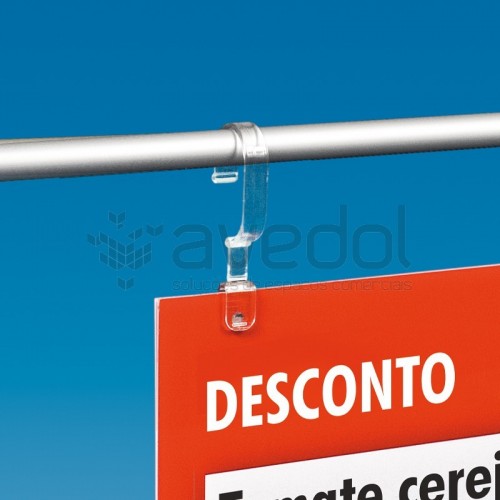 Gancho de suspender sinalética para tubo Ø28 Gancho de suspender sinalética para tubo Ø28