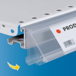 Perfil porta-preço para Prateleiras de Chapa Perfil porta-preço para Prateleiras de Chapa