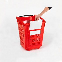 Cesto de compras com 2 rodas Cesto de compras com 2 rodas
