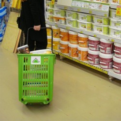 Cesto de compras com 2 rodas Cesto de compras com 2 rodas