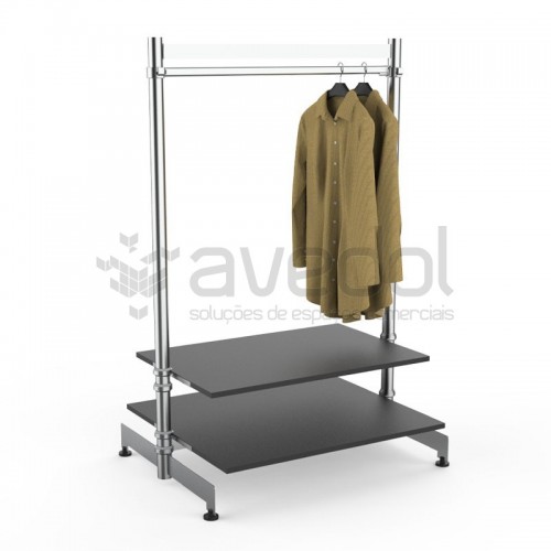 Estante gondola centro para loja de roupa Estante gondola centro para loja de roupa