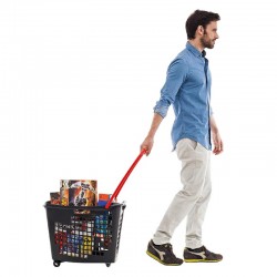Cesto de compras com 4 rodas Cesto de compras com 4 rodas
