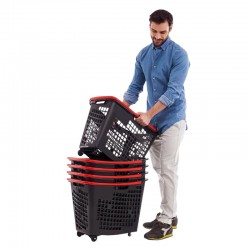 Cesto de compras com 4 rodas Cesto de compras com 4 rodas