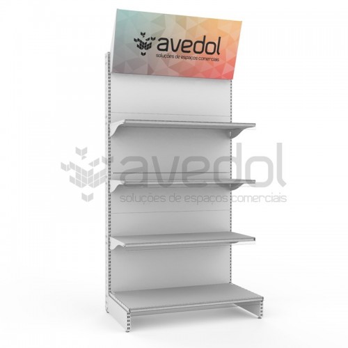 Pala superior para estante de loja