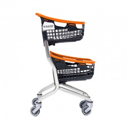 Carrinho de compras com cestos