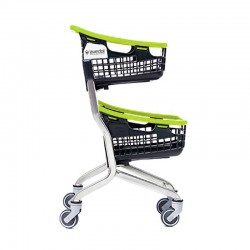 Carrinho de compras com cestos